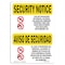 Signmission OSHA Security Sign, 7" Height, 10" Width, Rigid Plastic, Drugs End Employment Bilingual, Landscape OS-SN-P-710-L-11529 - alternate 1